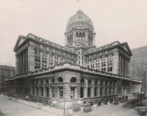 Uitzicht op het Chicago Federal Building, 1906 door William T. Barnum